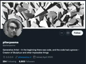 Piterpasma-twitter-300x226 List of 26 Noteworthy Artists in the NFT Space